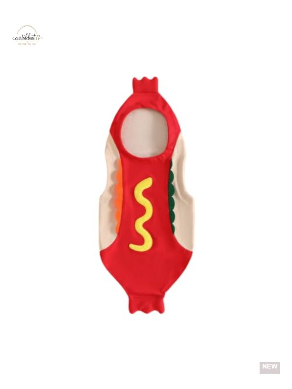 Toddler Hot Dog Costume Hooded Romper Halloween Kids Food Outfit